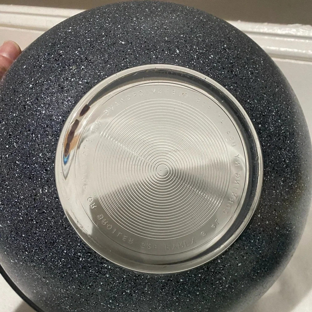 PYREX Nesting Mixing Bowls 4 Piece Speckled Granite Clear Bottom - Picture 2 of 6